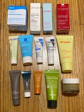 14-Pc Skincare Minis Bundle - Belif, Byoma, Clarins, More NEW